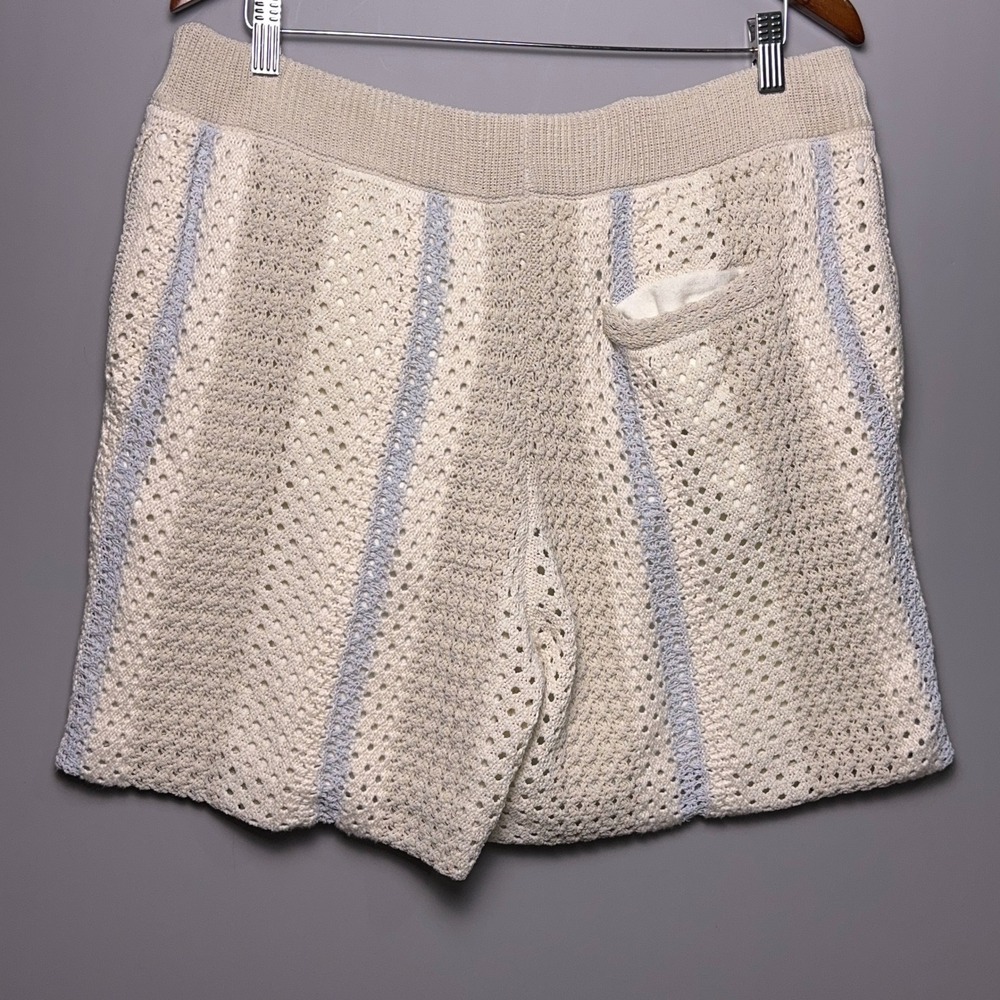 Kith Mens Crochet Curtis Shorts Veil Beige Mens Large Vacation Resort Designer - Picture 8 of 10